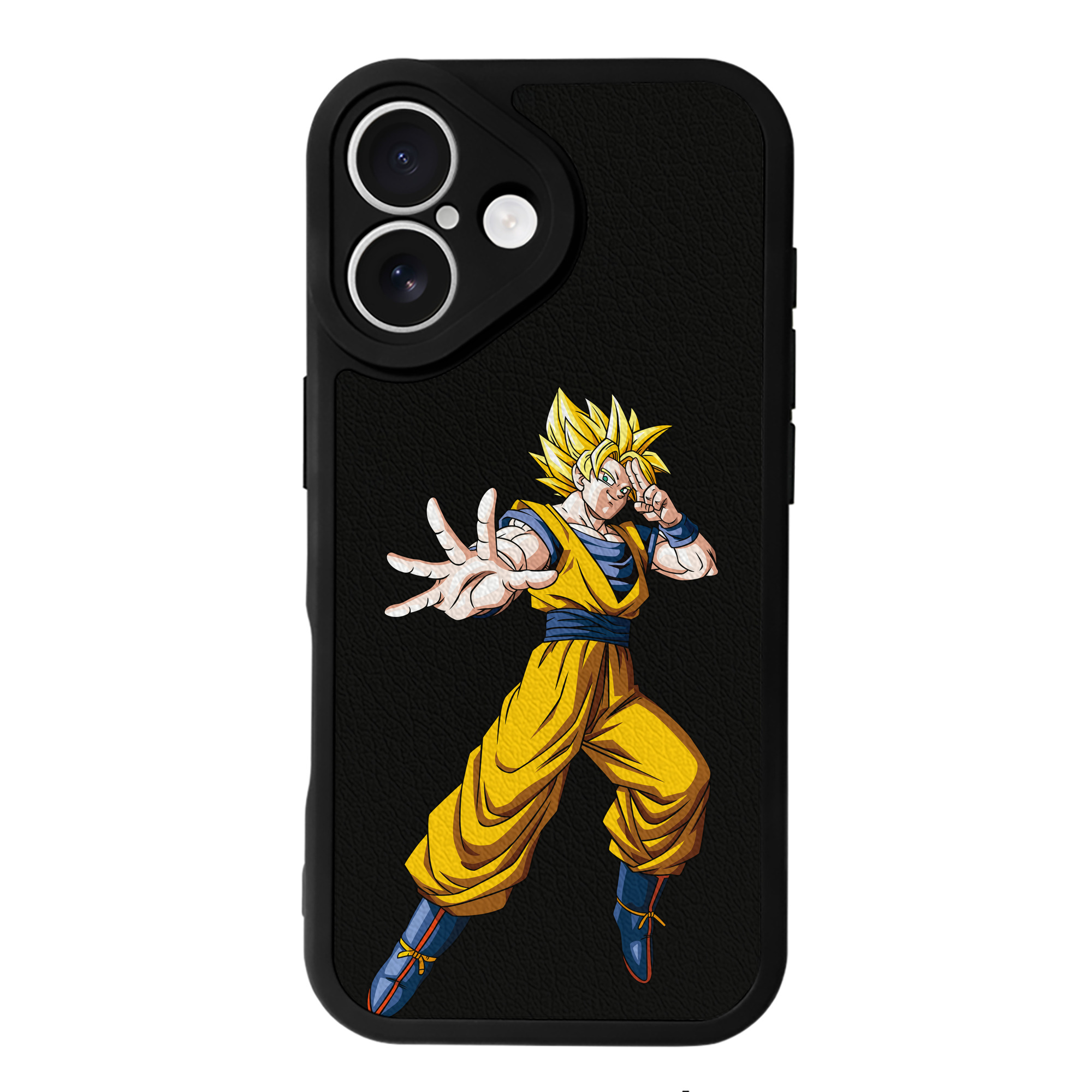 （画像用） ドラゴンボール 孫悟空（そん ごくう）Son Goku カカロット DRAGON BALL Kakarotto 【iPhone 16シリーズ対応】シリコンスマホケース（レザー調） 材質：シリコン